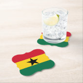 Ghana Flag Kartonnen Onderzetters (Insitu)