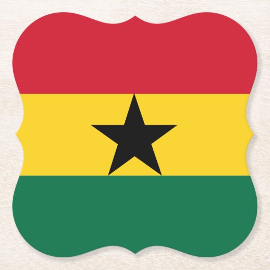 Ghana Flag Kartonnen Onderzetters (Voorkant)
