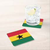 Ghana Flag Kartonnen Onderzetters (Insitu)