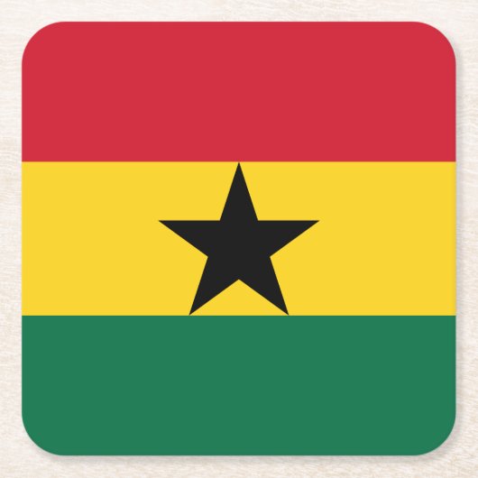 Ghana Flag Kartonnen Onderzetters (Voorkant)