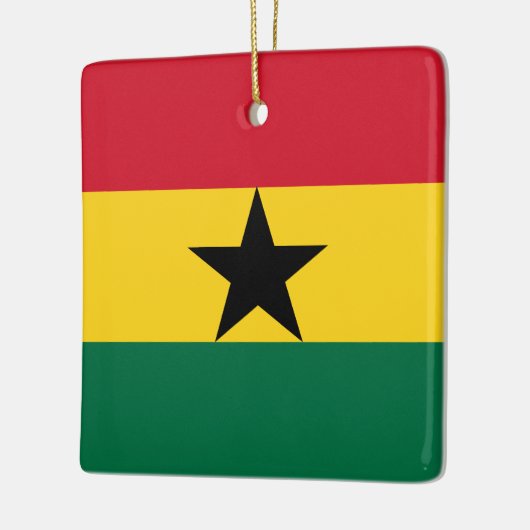 Ghana Flag Keramisch Ornament (Links)