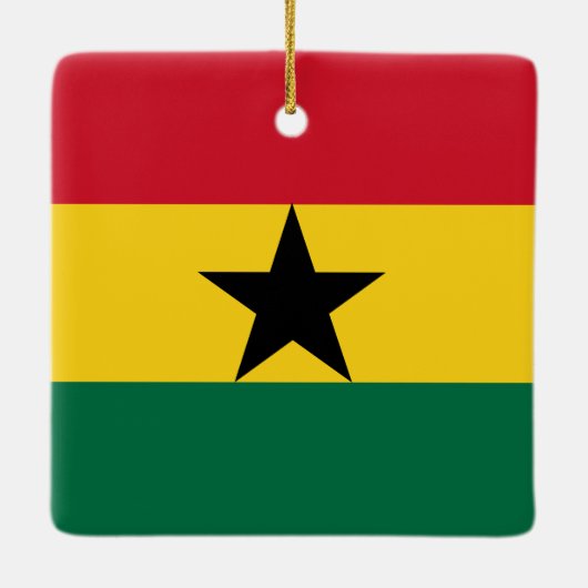 Ghana Flag Keramisch Ornament (Achterkant)