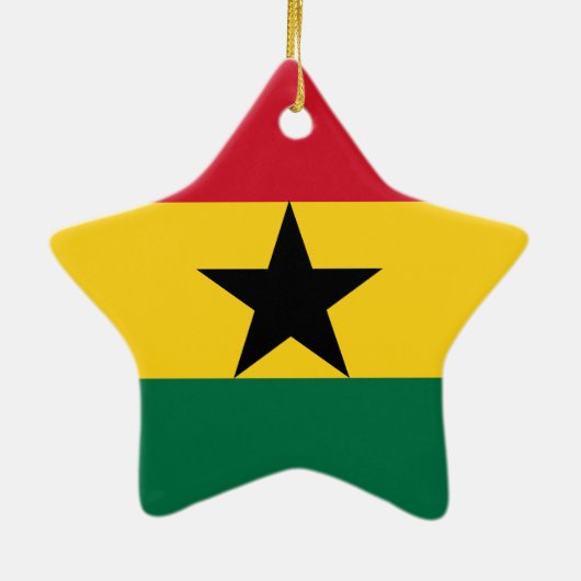 Ghana Flag Keramisch Ornament (Achterkant)