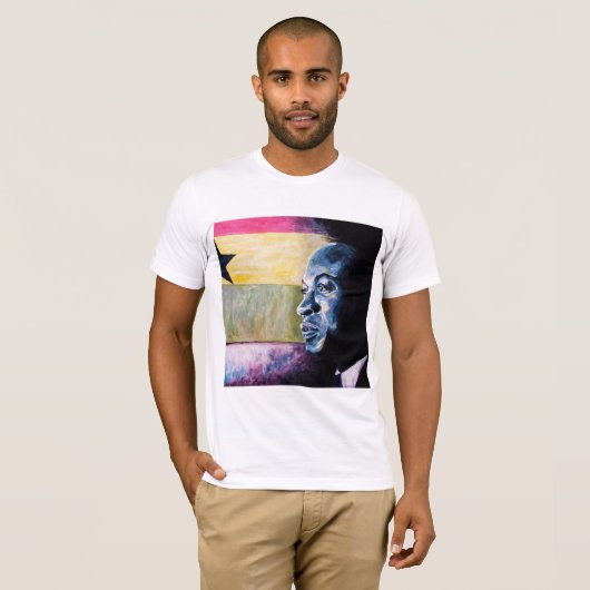 Ghana Flag Kwame Nkrumah T-shirt (Voorkant volledig)