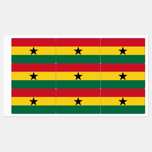 Ghana Flag Labels (Vel)