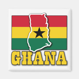 Ghana Flag Land Magneet