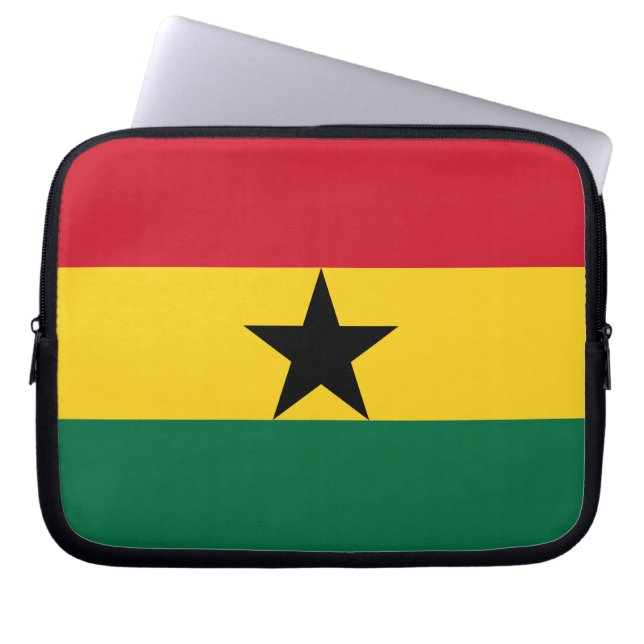 Ghana Flag Laptop Sleeve (Voorkant)