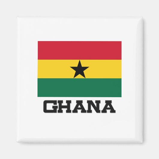 Ghana Flag Magneet (Voorkant)