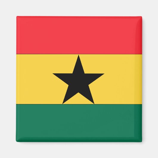 Ghana Flag Magneet (Voorkant)