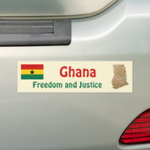 Ghana Flag + Map Bumper Sticker (Op auto)