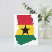 Ghana Flag Map GH Briefkaart (Staand voorkant)