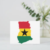 Ghana Flag Map GH Briefkaart (Staand voorkant)