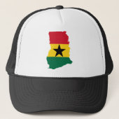 Ghana Flag Map GH Trucker Pet (Voorkant)