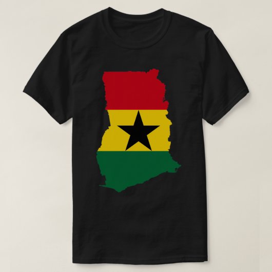 Ghana Flag Map T-shirt (Design voorkant)