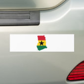 Ghana Flag Map - volledige grootte Bumpersticker (Op auto)