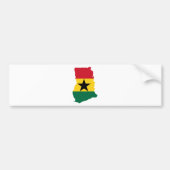Ghana Flag Map - volledige grootte Bumpersticker (Voorkant)