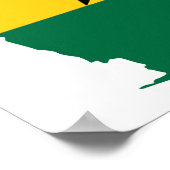 Ghana Flag Map - volledige grootte Poster (Hoek)