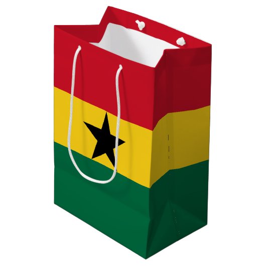 Ghana Flag Medium Cadeauzakje (Voorkant Gekanteld)