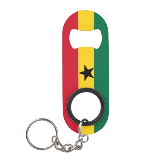 Ghana Flag Mini Flessenopener (Voorkant)