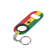 Ghana Flag Mini Flessenopener (Achterkant Gekanteld)