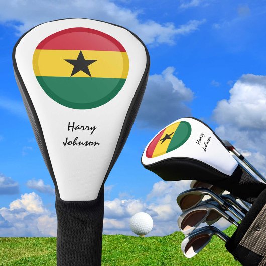 Ghana Flag & Monogrammed Golfclubs Hoesjes Golfheadcover