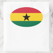 Ghana Flag Oval Sticker (Tas)