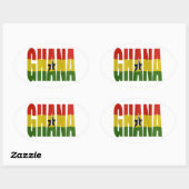 Ghana + flag ovale sticker (Vel)