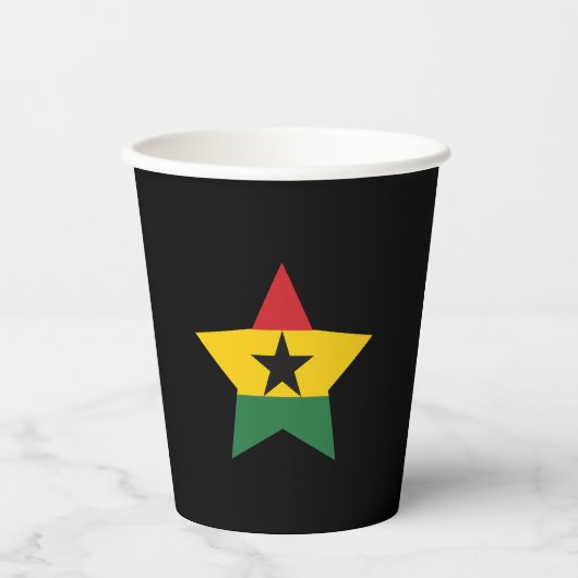 Ghana Flag Paper Cups Papieren Bekers (Voorkant)