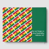GHANA FLAG Patriotic Gepersonaliseerd GREEN Ghanai Gastenboek (Achterkant)