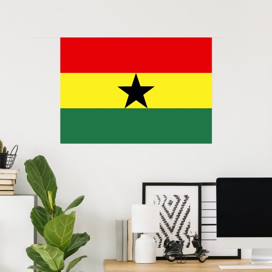 Ghana Flag Poster (Thuiskantoor)