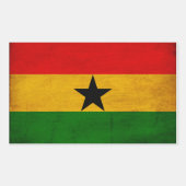 Ghana Flag Rechthoekige Sticker (Voorkant)
