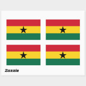 Ghana Flag Rechthoekige Sticker (Vel)