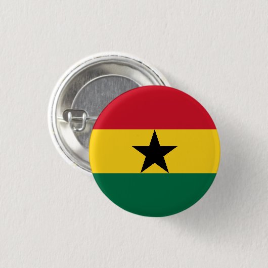 Ghana Flag Ronde Button 3,2 Cm (Voorkant /achterkant)