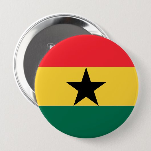 Ghana Flag Ronde Button 4,0 Cm (Voorkant /achterkant)