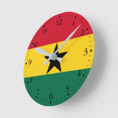 Ghana Flag Ronde Klok (Hoek)
