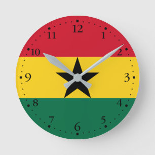 Ghana Flag Ronde Klok
