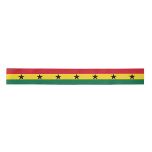 Ghana Flag Satijnen Lint