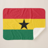 Ghana Flag Sherpa Deken (Voorkant (horizontaal))