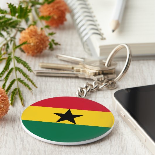 Ghana Flag Sleutelhanger (Zijkant)