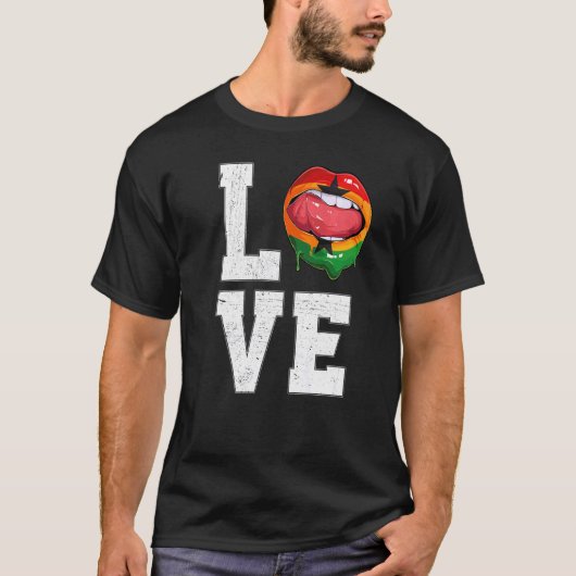 Ghana Flag Soccer Fan Love Ghanaian T-shirt (Voorkant)