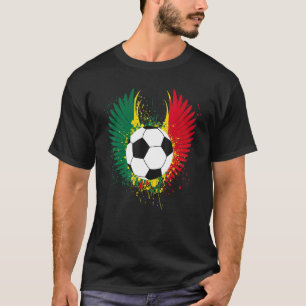 Ghana Flag Soccer Football Wings Ghanaian Football T-shirt