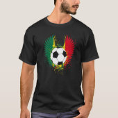 Ghana Flag Soccer Football Wings Ghanaian Football T-shirt (Voorkant)