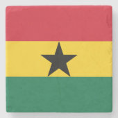 Ghana Flag Stenen Onderzetter (Voorkant)