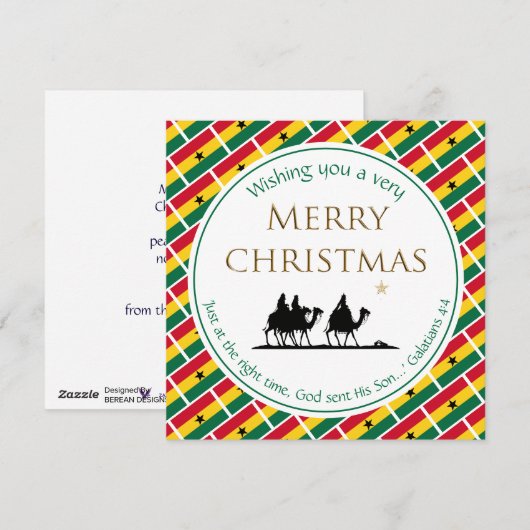 GHANA FLAG Three Wise Mannen GHANAIAN Kerstmis Feestdagenkaart (Voorkant / Achterkant)