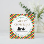 GHANA FLAG Three Wise Mannen GHANAIAN Kerstmis Feestdagenkaart (Staand voorkant)