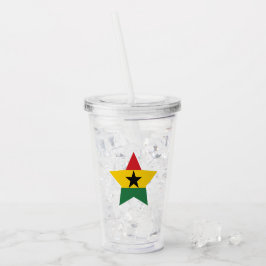 Ghana Flag Tumbler Acryl Drinkbeker