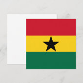 Ghana Flag Uitnodiging (Voorkant / Achterkant)
