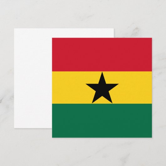 Ghana Flag Uitnodiging (Voorkant / Achterkant)