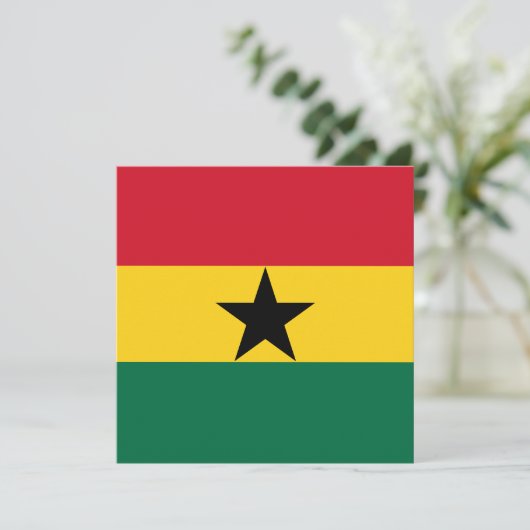 Ghana Flag Uitnodiging (Staand voorkant)