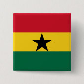 Ghana Flag Vierkante Button 5,1 Cm (Voorkant)